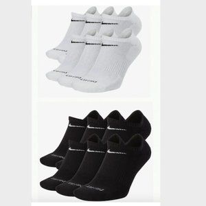 NIKE Everyday Performance PLUS Women's NO SHOW White Medium 6-10 Dri-Fit